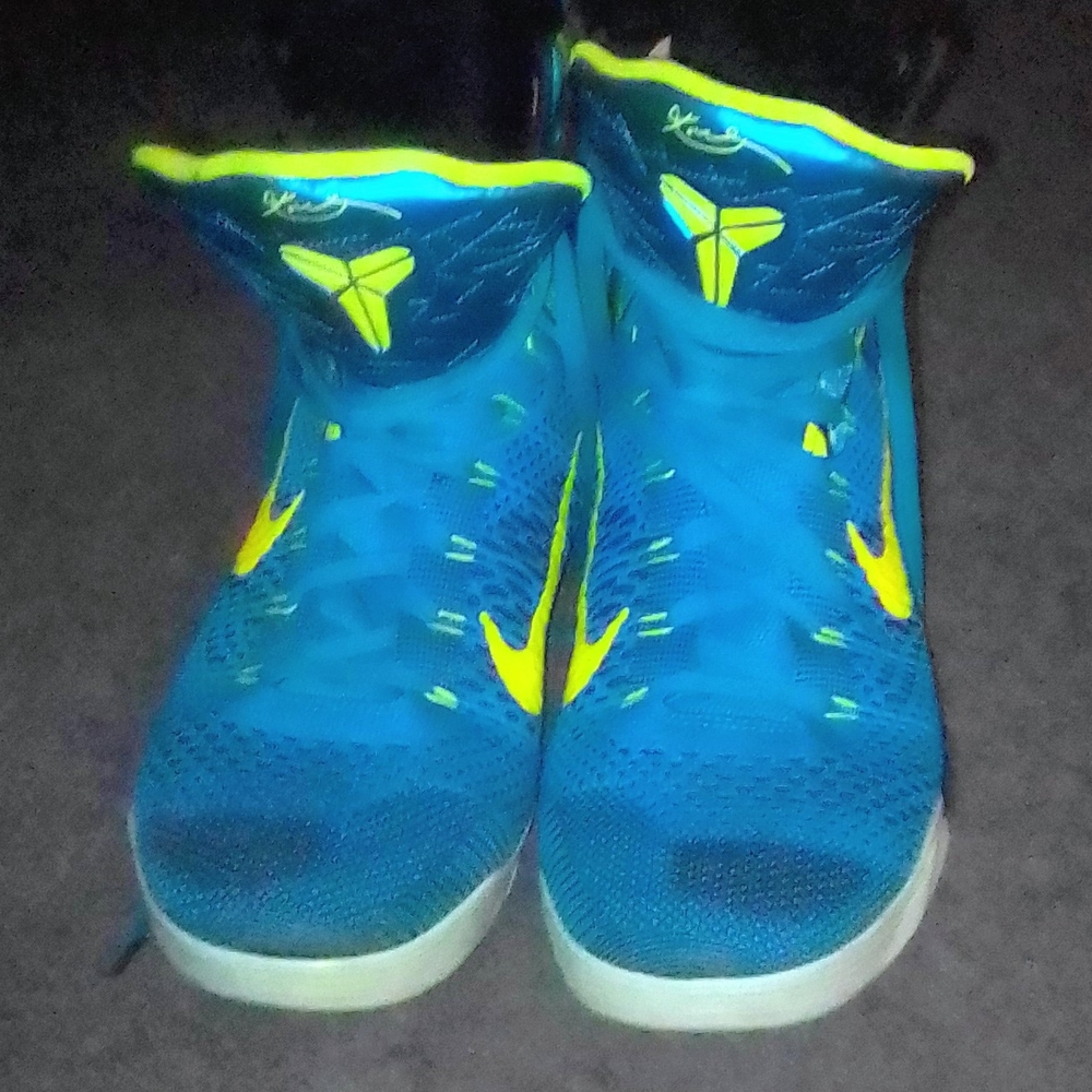 Nike Blue and Yellow High-Top Sneakers